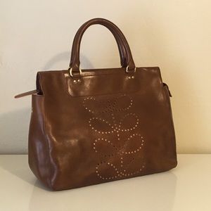 Orla Kiely Leather Satchel Crossbody Purse